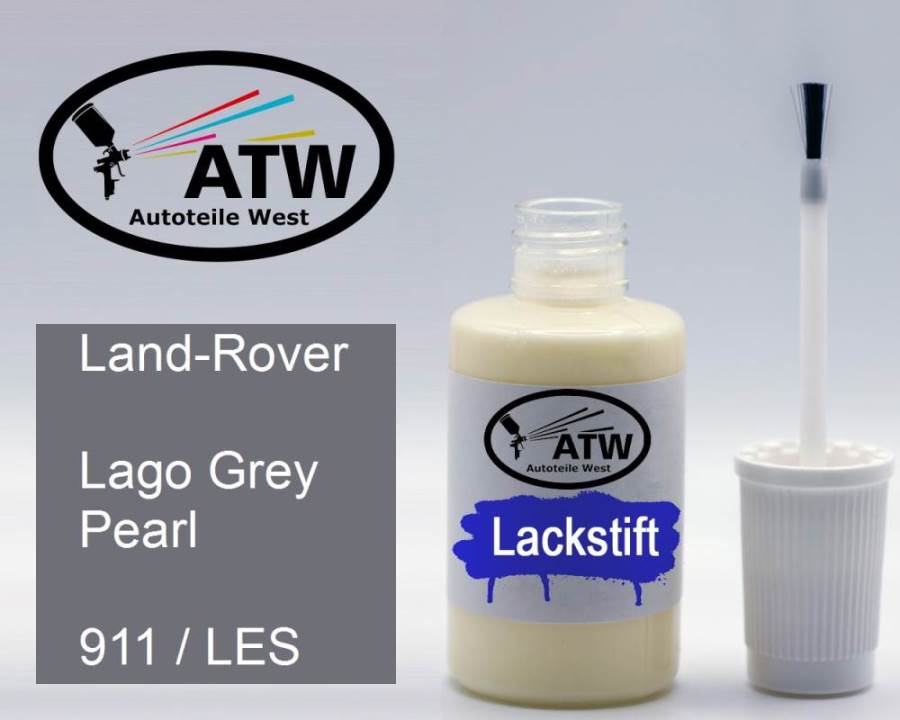 Land-Rover, Lago Grey Pearl, 911 / LES: 20ml Lackstift, von ATW Autoteile West.